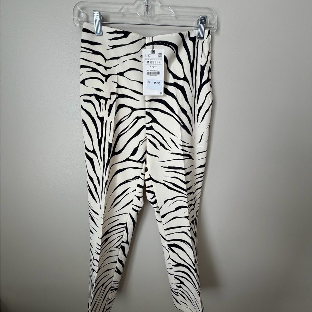 Zara Zebra Pattern Skinny Pants